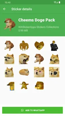 Stickers Dog Memes android App screenshot 1